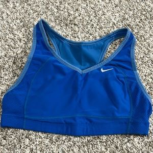 Blue Nike sports bra
